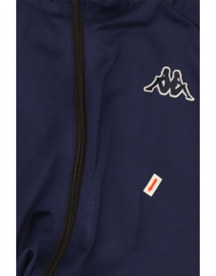 Kappa Mens Graphic Tracksuit Top Jacket Medium Navy Blue Colourblock