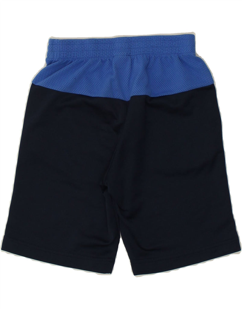 ADIDAS Boys Graphic Sport Shorts 9-10 Years Navy Blue Colourblock | Vintage Adidas | Thrift | Second-Hand Adidas | Used Clothing | Messina Hembry 