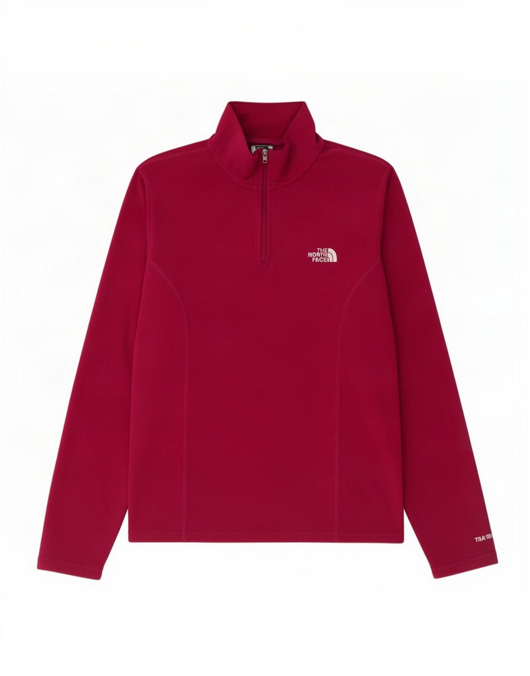 The North Face Womens Zip Neck Fleece Jumper UK 14 Medium Pink Polyester