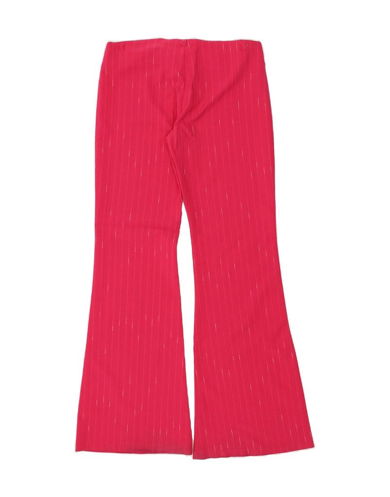 VINTAGE Womens Flare Casual Trousers IT 42 Medium W32 L34 Pink Pinstripe | Vintage Vintage | Thrift | Second-Hand Vintage | Used Clothing | Messina Hembry 