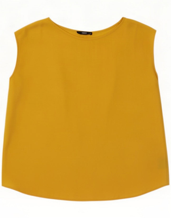 Oasis Womens Blouse Top UK 14 Large Yellow Polyester