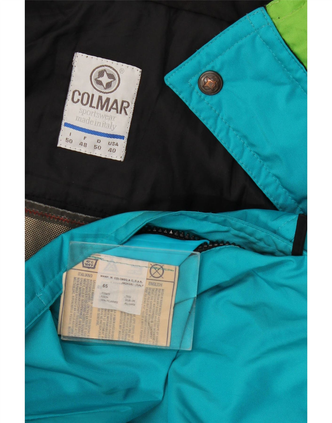 Colmar Mens Loose Fit Ski Jumpsuit IT 50 Medium  Blue Colourblock Polyamide