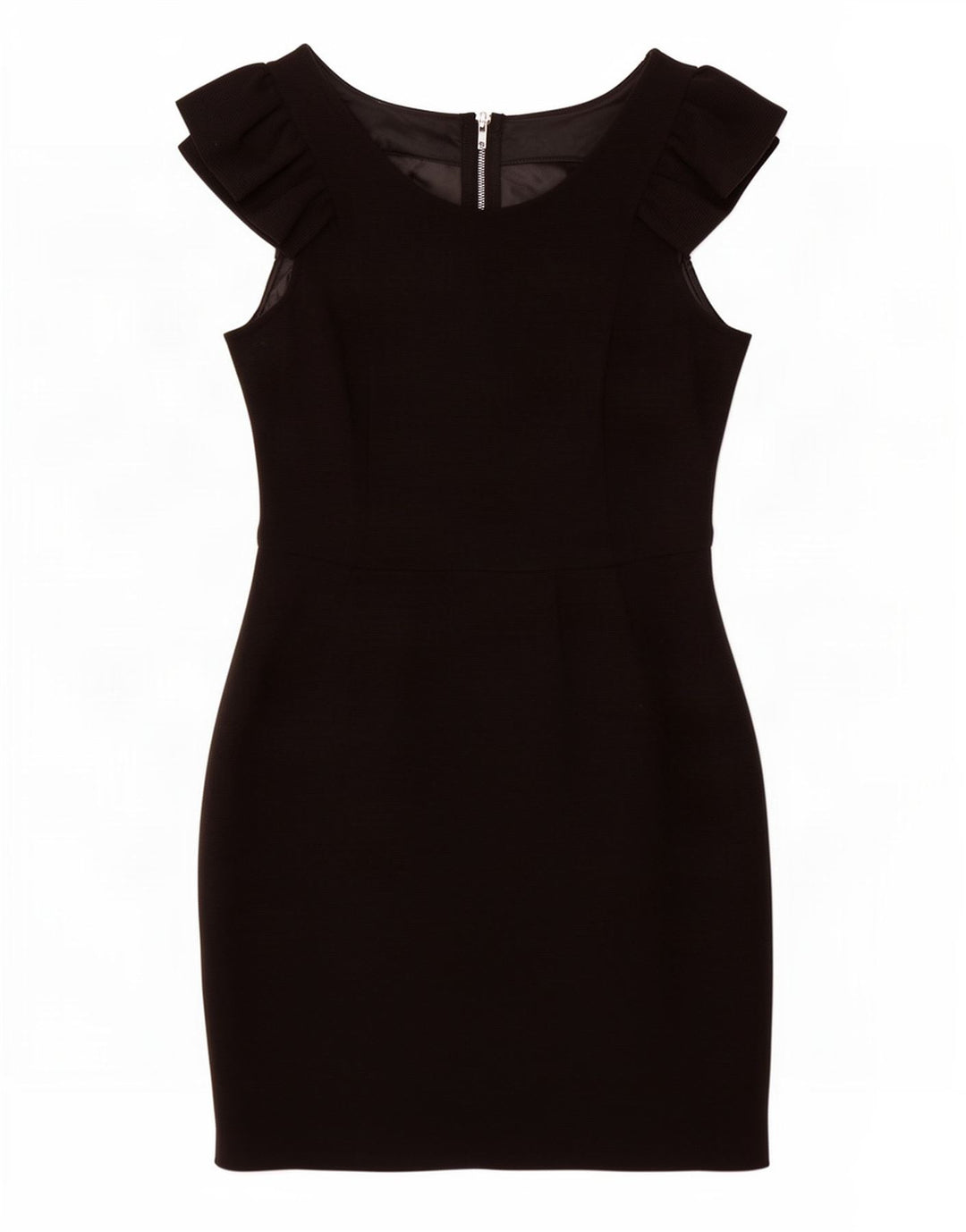 Warehouse Womens Sleeveless Sheath Dress UK 12 Medium Black Polyester