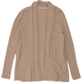 John Lewis Womens Oversized Open Cardigan Sweater UK 16 Large Beige Viscose