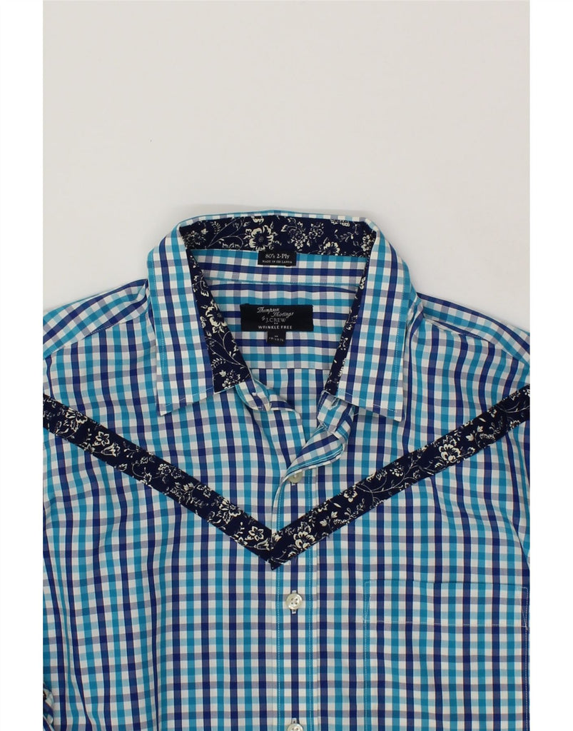 J. CREW Mens Shirt Medium Blue Gingham Cotton Vintage J. Crew and Second-Hand J. Crew from Messina Hembry 