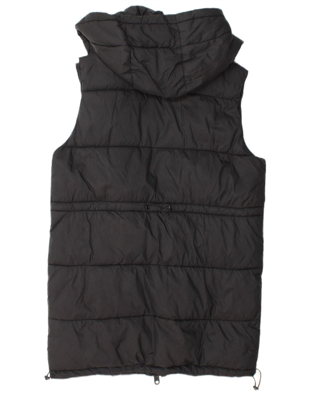 Zara Womens Hooded Padded Gilet UK 14 Medium Black Polyester