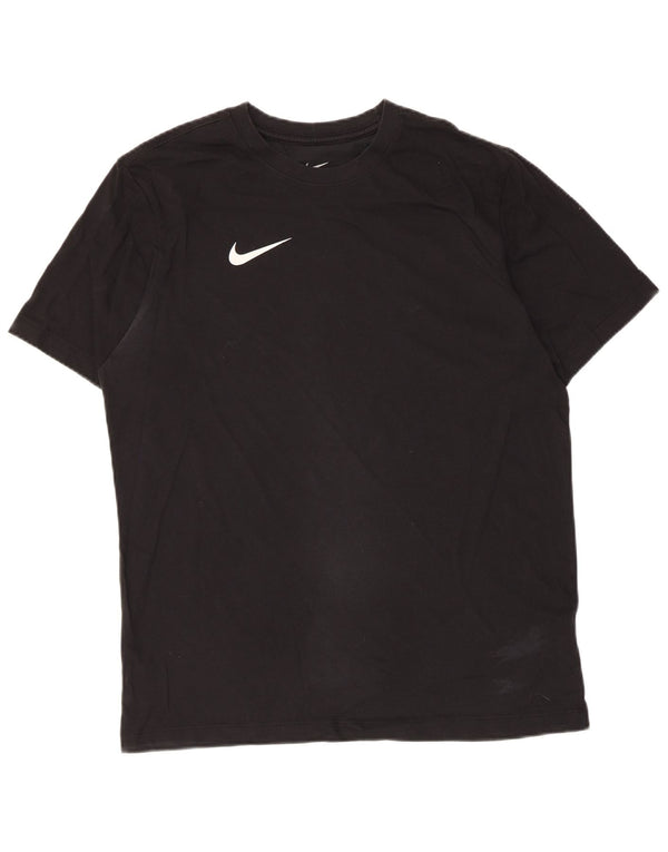 Nike Mens Dri Fit T-Shirt Top Medium Black Cotton
