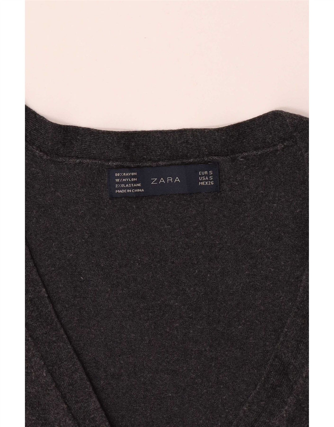 Zara Womens Cardigan Sweater UK 10 Small Grey Rayon