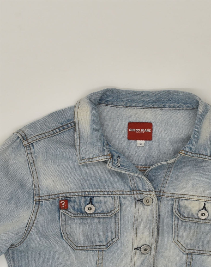 GUESS Girls Denim Jacket 15-16 Years Blue Cotton | Vintage Guess | Thrift | Second-Hand Guess | Used Clothing | Messina Hembry 