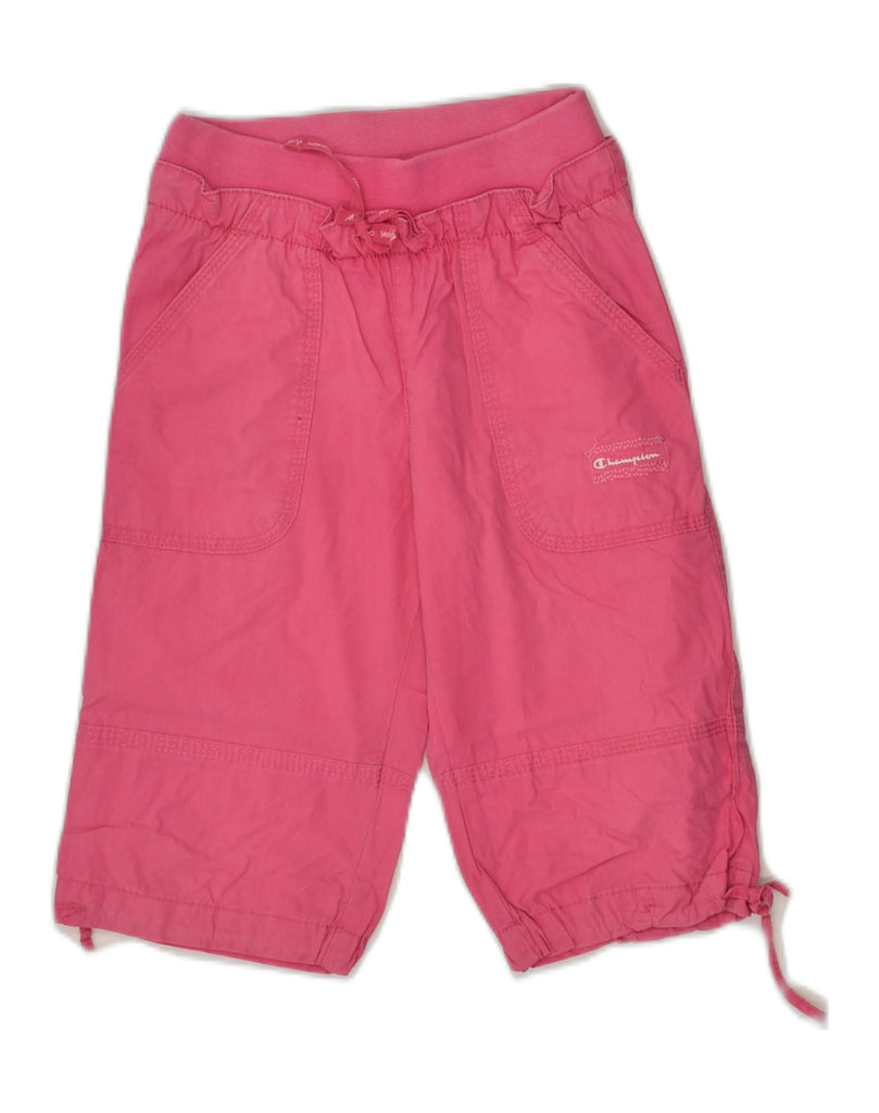 CHAMPION Girls Capri Casual Trousers 5-6 Years XS W20 L11 Pink Cotton | Vintage Champion | Thrift | Second-Hand Champion | Used Clothing | Messina Hembry 