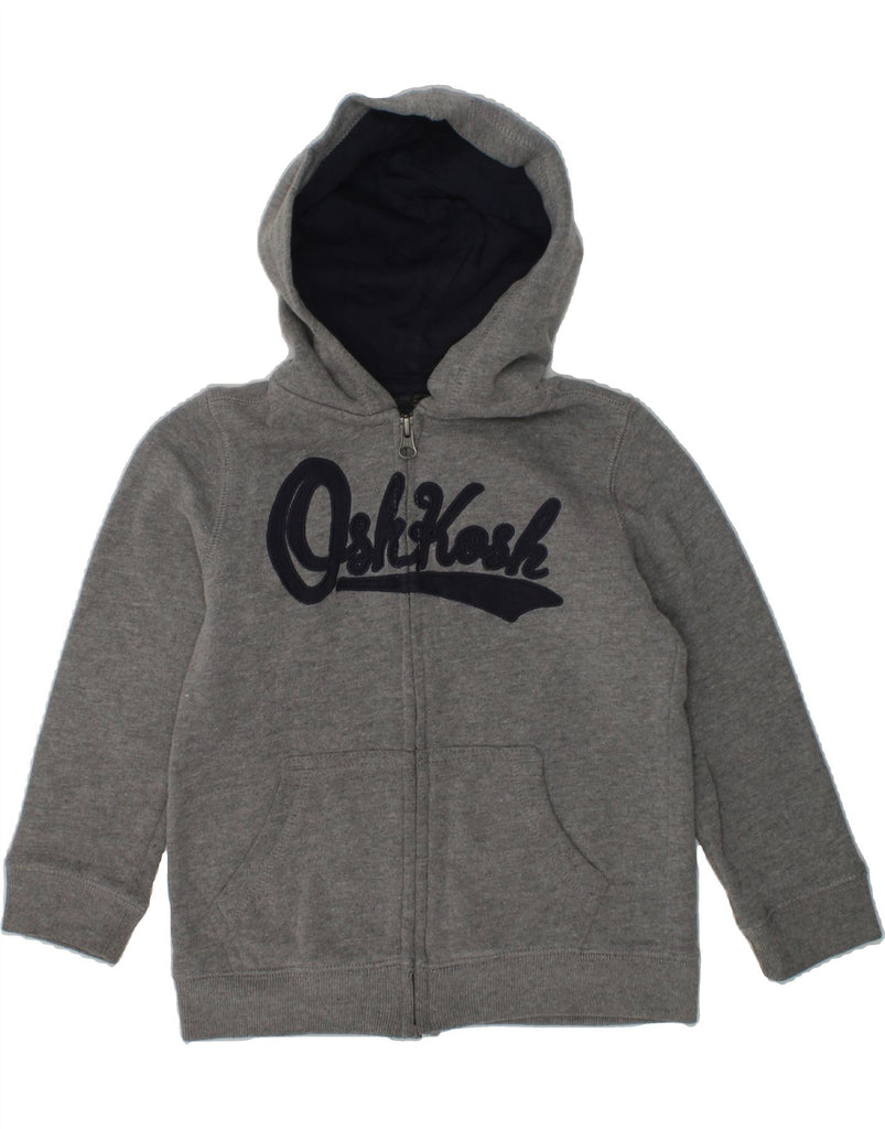 OSH KOSH Boys Graphic Zip Hoodie Sweater 4-5 Years Grey Cotton | Vintage Osh Kosh | Thrift | Second-Hand Osh Kosh | Used Clothing | Messina Hembry 