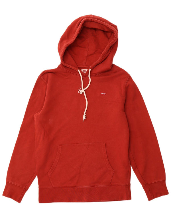LEVI'S Mens Standard Fit Hoodie Jumper Small Red Cotton