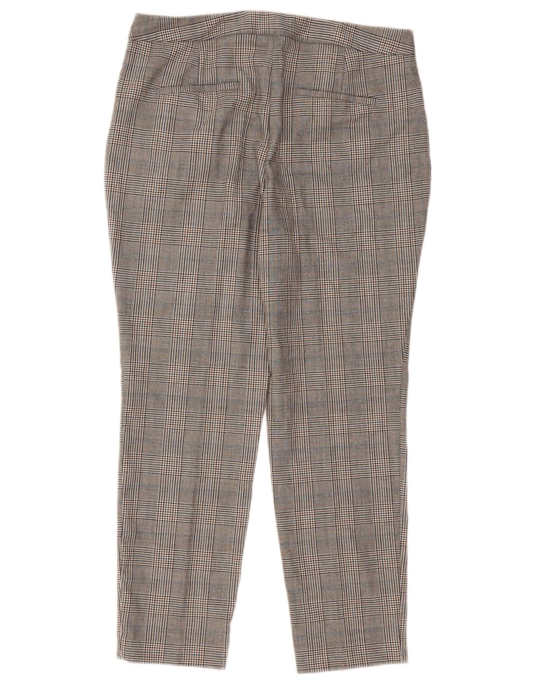Zara Womens Slim Chino Trousers EU 40 Medium W30 L27 Grey Houndstooth