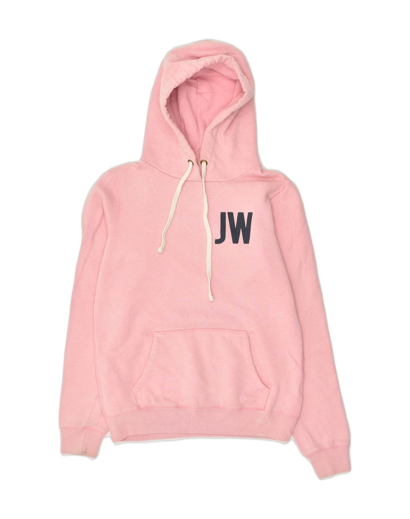 JACK WILLS Womens Loose Fit Graphic Hoodie Jumper UK 10 Small Pink Cotton | Vintage Jack Wills | Thrift | Second-Hand Jack Wills | Used Clothing | Messina Hembry 