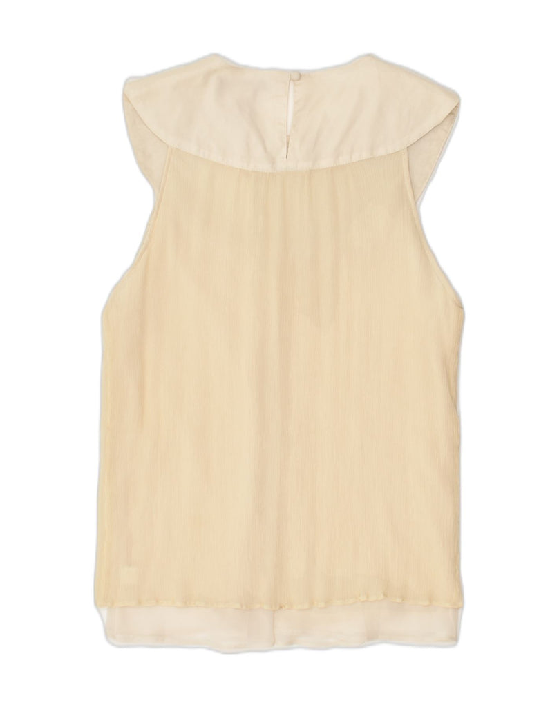 BANANA REPUBLIC Womens Heritage Sleeveless Blouse Top UK 10 Small Beige | Vintage Banana Republic | Thrift | Second-Hand Banana Republic | Used Clothing | Messina Hembry 