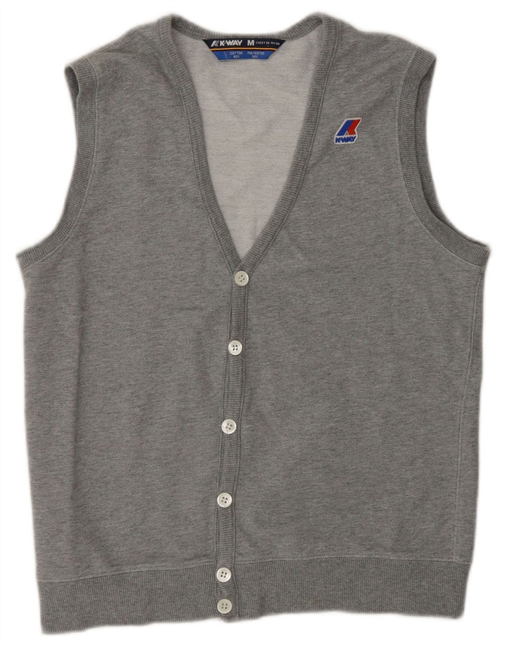 K-Way Boys Sleeveless Tracksuit Top Jacket 12-13 Years Medium  Grey Cotton