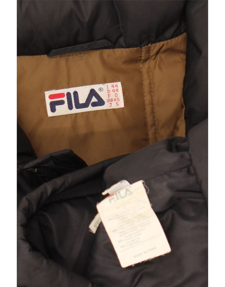 FILA Mens Hooded Loose Fit Padded Jacket IT 44 XS Black