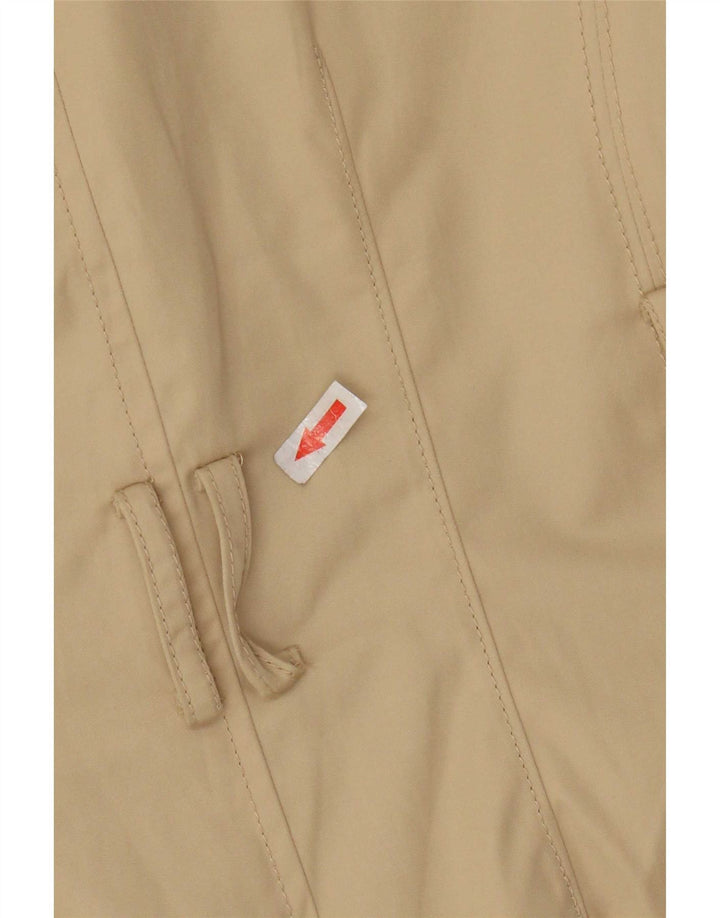 Lands End Womens Trench Coat UK 10 Small Beige Cotton