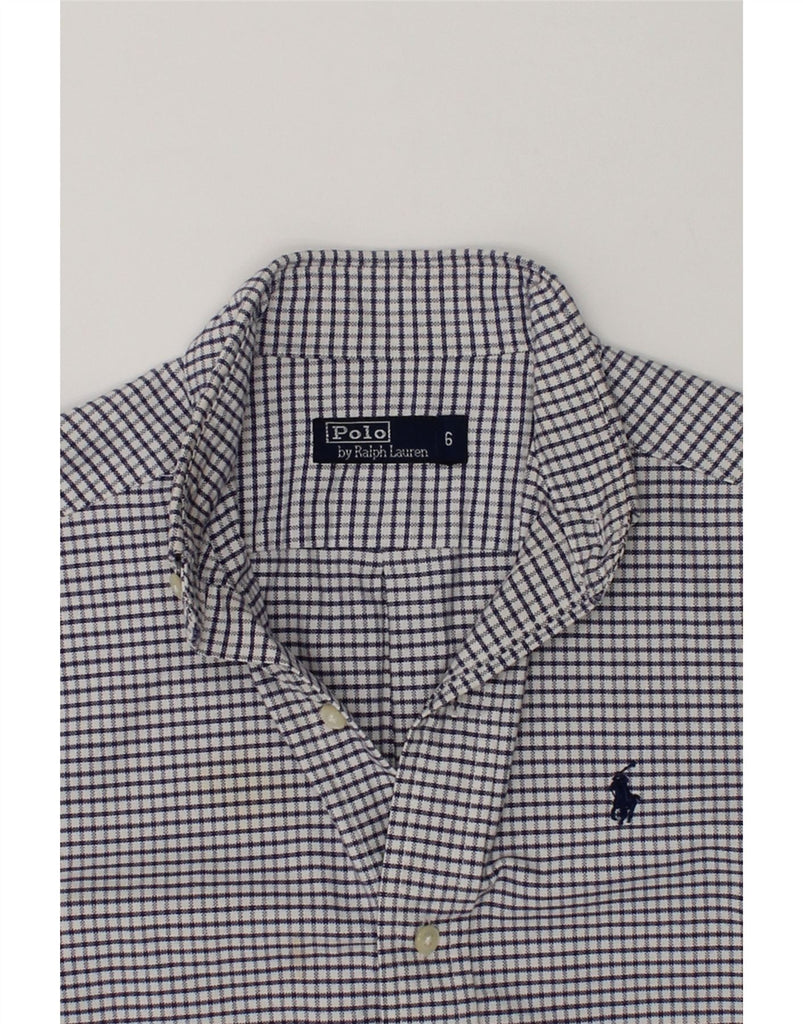 POLO RALPH LAUREN Boys Shirt 5-6 Years Blue Check Cotton | Vintage Polo Ralph Lauren | Thrift | Second-Hand Polo Ralph Lauren | Used Clothing | Messina Hembry 