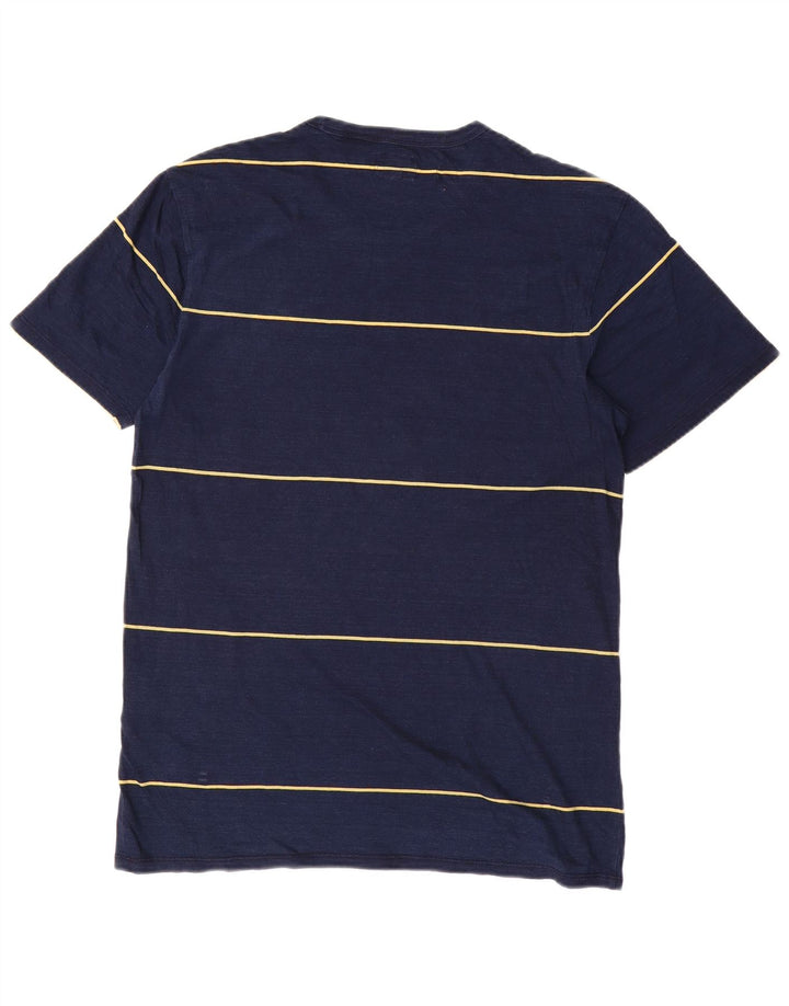 LEVI'S Mens T-Shirt Top Medium Navy Blue Striped Cotton