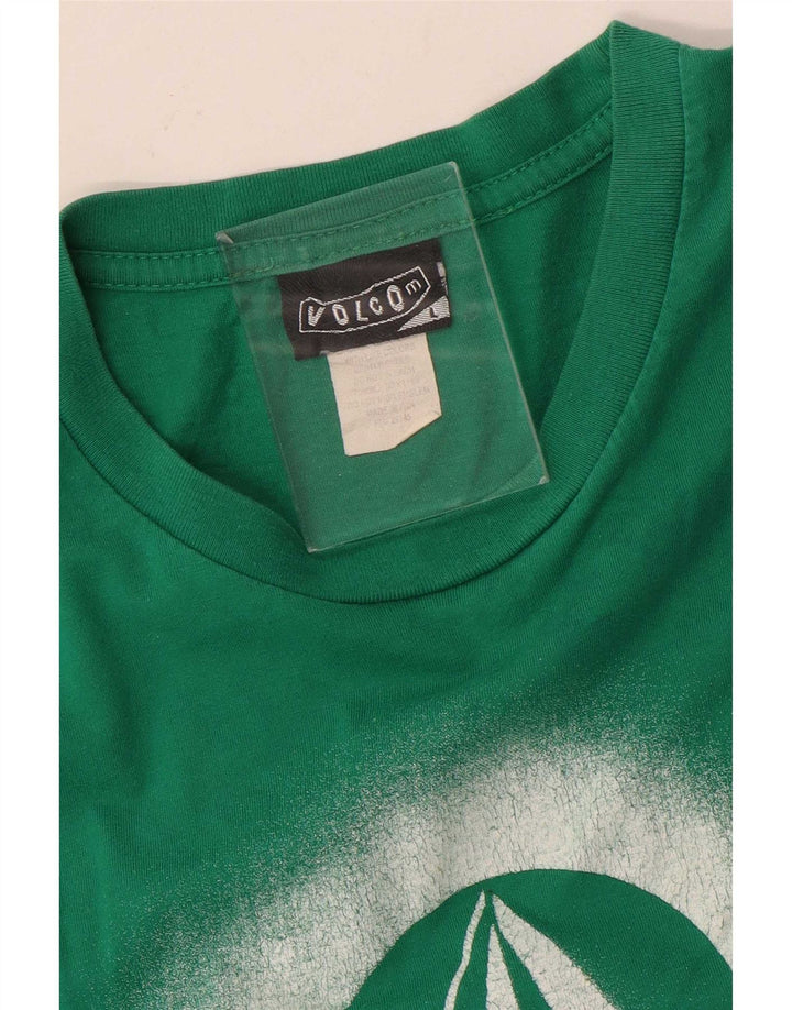 Volcom Mens Graphic T-Shirt Top Large Green Cotton
