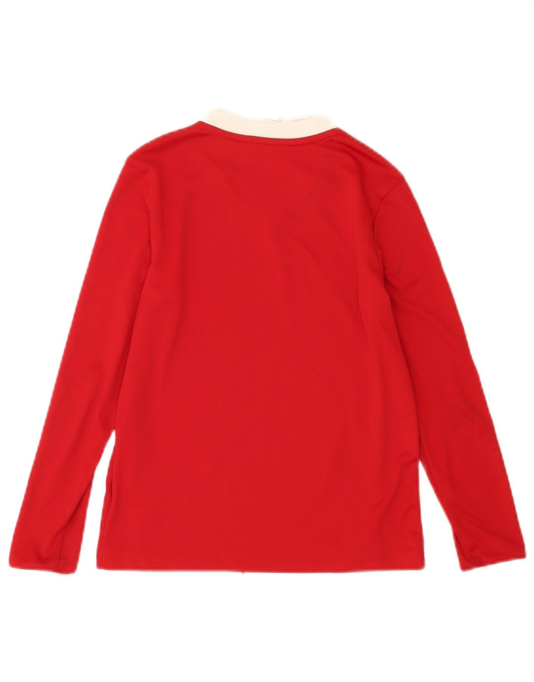 Adidas Boys Climalite Top Long Sleeve 9-10 Years Medium Red Polyester