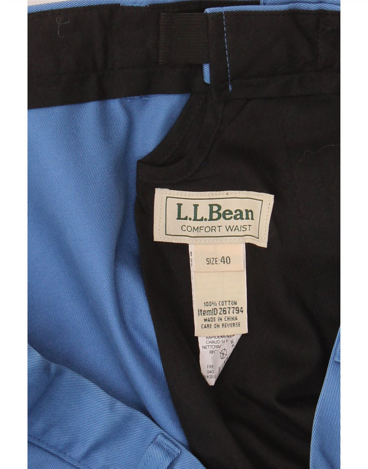 L.L.BEAN Mens Chino Shorts W40 XL Blue Cotton Vintage L.L.Bean and Second-Hand L.L.Bean from Messina Hembry 
