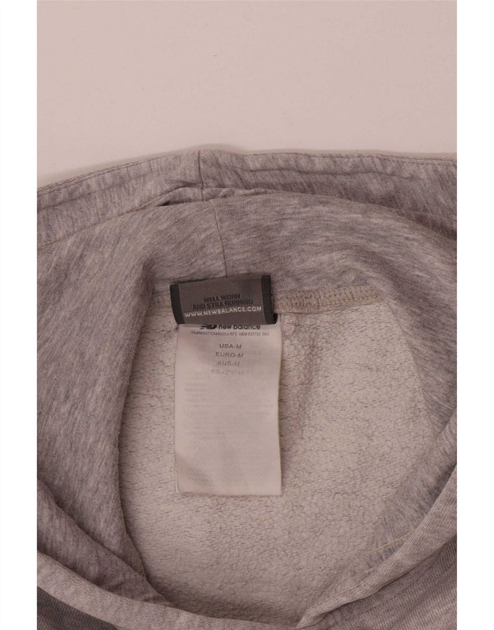 New Balance Mens Graphic Hoodie Jumper Medium Grey Cotton
