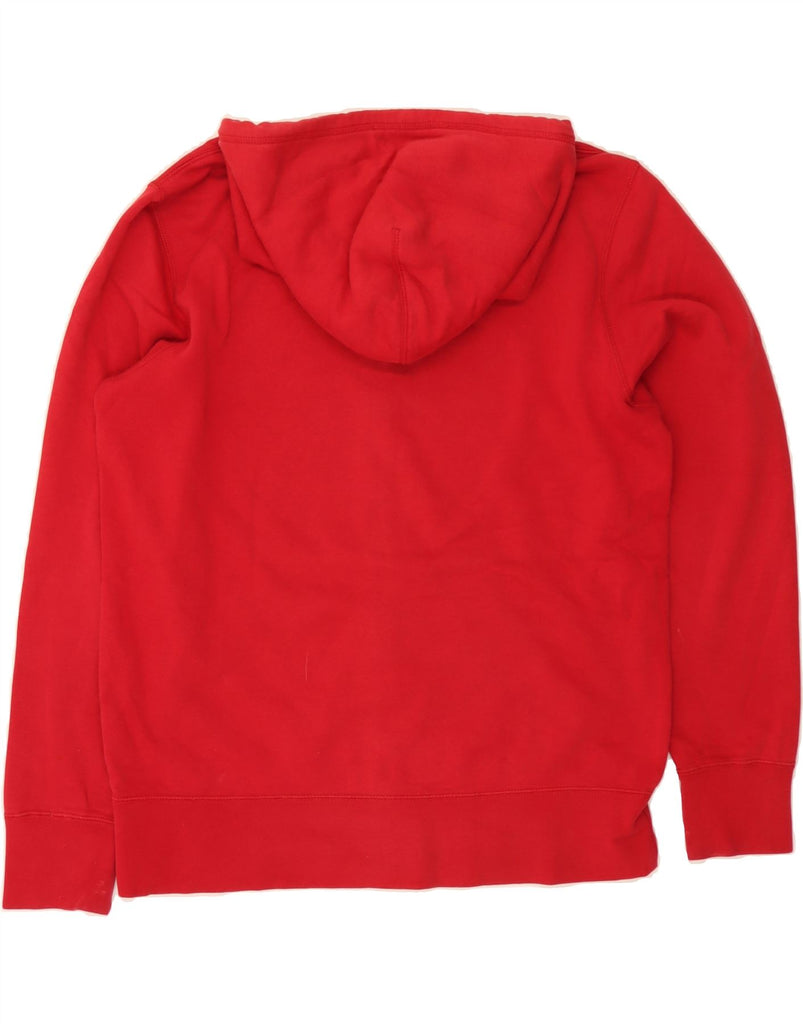 NIKE Womens Oversized Zip Hoodie Sweater UK 14 Large Red Cotton Vintage Nike and Second-Hand Nike from Messina Hembry 