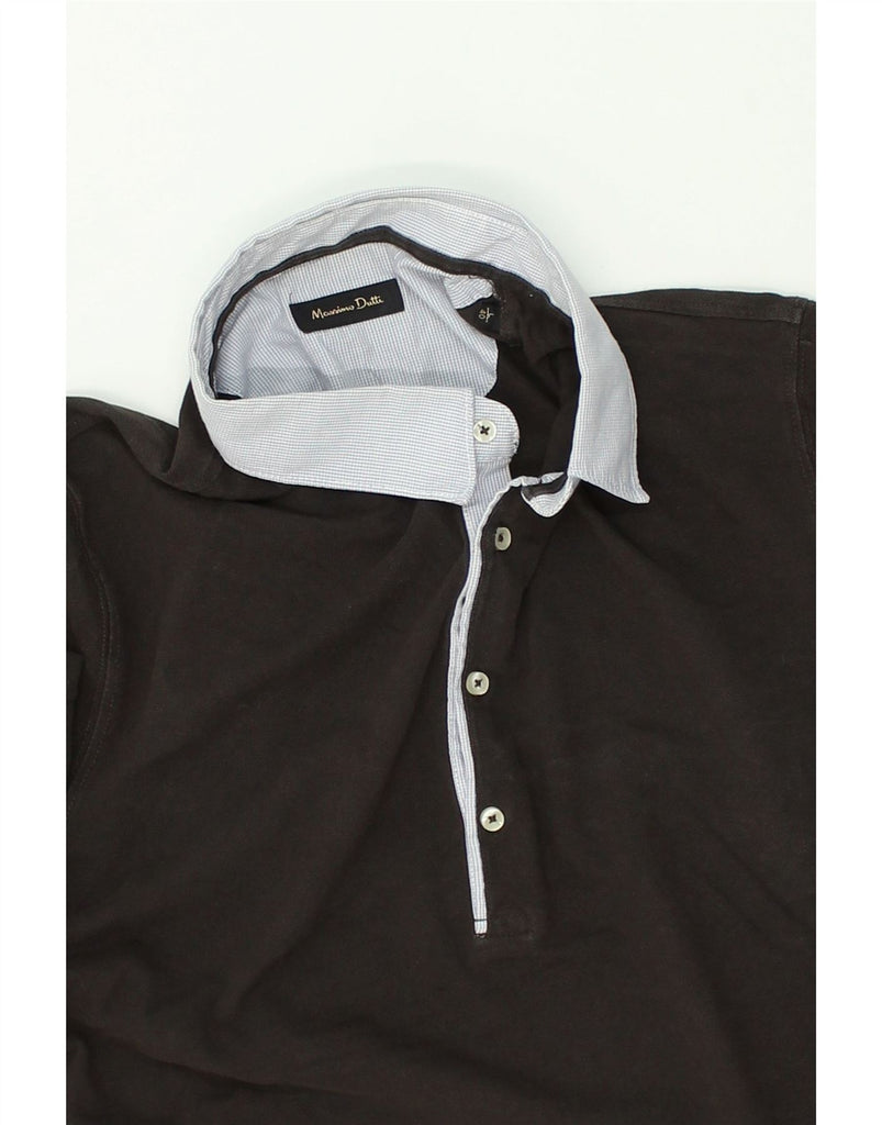 MASSIMO DUTTI Mens Polo Shirt Large Black Cotton | Vintage Massimo Dutti | Thrift | Second-Hand Massimo Dutti | Used Clothing | Messina Hembry 