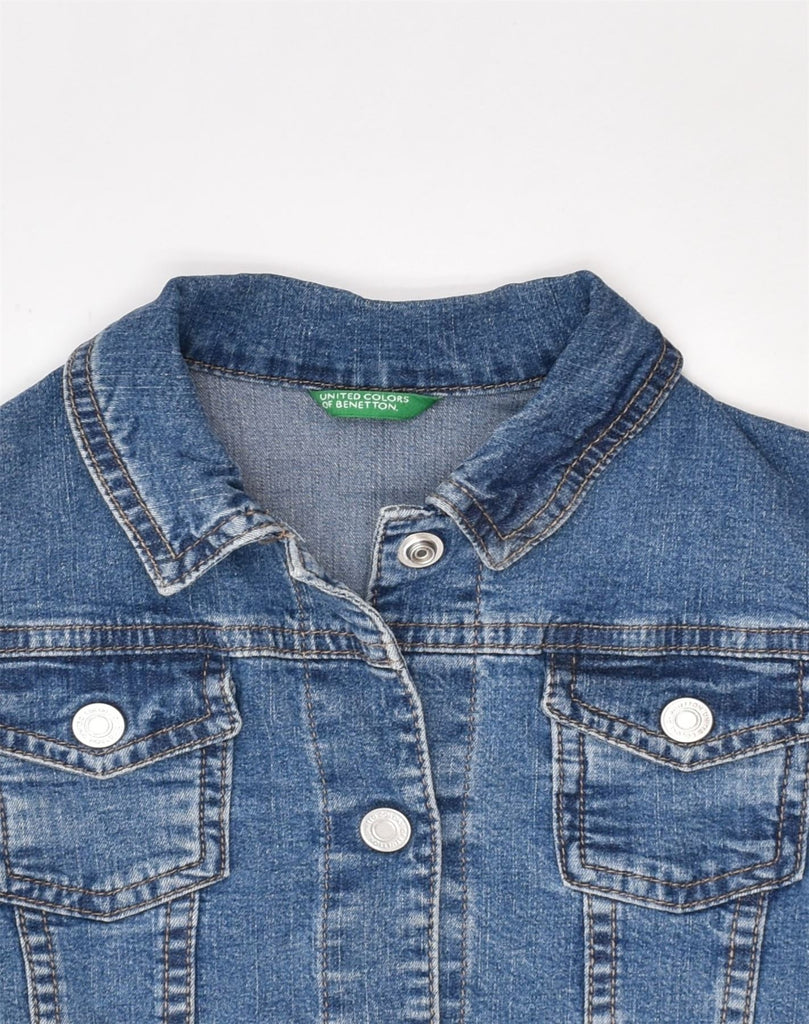 BENETTON Baby Girls Denim Jacket 12-18 Months Blue Cotton | Vintage | Thrift | Second-Hand | Used Clothing | Messina Hembry 