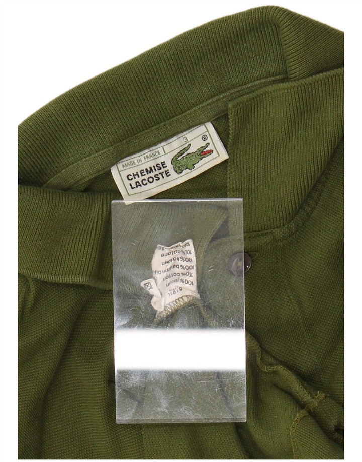 LACOSTE Mens Polo Shirt Size 3 Small Khaki Cotton