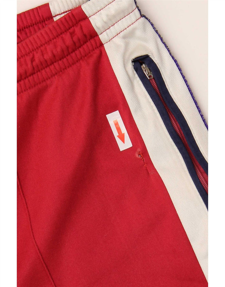 Asics Mens Graphic Tracksuit Trousers IT 52 Large Red Colourblock Polyamide