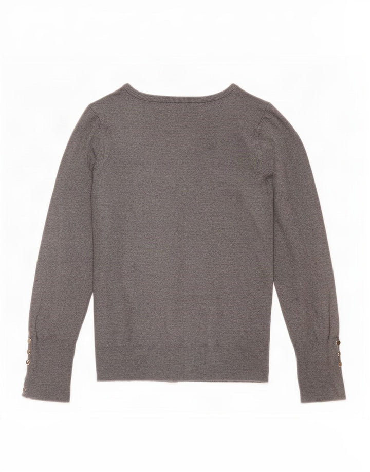Zara Womens Cardigan Sweater UK 14 Large Grey Viscose
