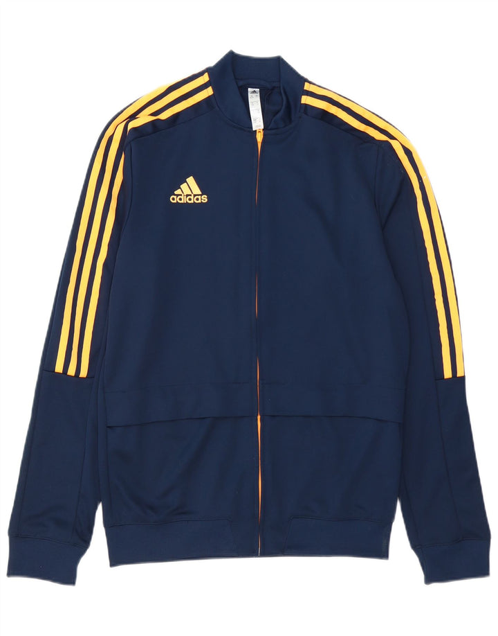 ADIDAS Mens Climalite Tracksuit Top Jacket UK 36/38 Small Navy Blue