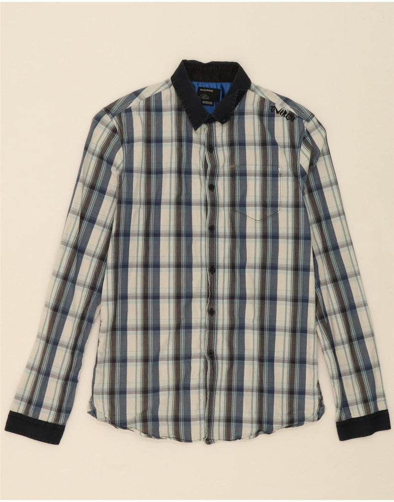 ENERGIE Mens Shirt Medium Blue Check Cotton Vintage Energie and Second-Hand Energie from Messina Hembry 