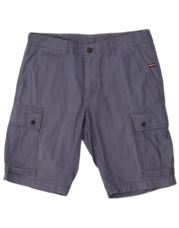 Tommy Hilfiger Mens Cargo Shorts W34 Large Navy Blue Cotton