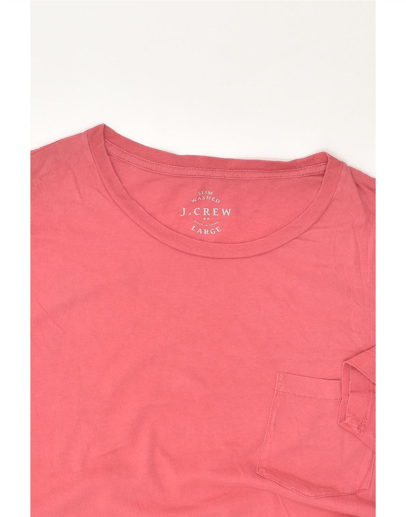 J. CREW Mens T-Shirt Top Large Pink Cotton | Vintage J. Crew | Thrift | Second-Hand J. Crew | Used Clothing | Messina Hembry 