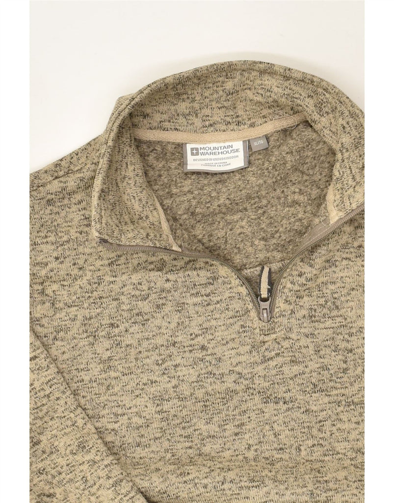 MOUNTAIN WAREHOUSE Mens Zip Neck Sweatshirt Jumper XL Grey Flecked | Vintage Mountain Warehouse | Thrift | Second-Hand Mountain Warehouse | Used Clothing | Messina Hembry 