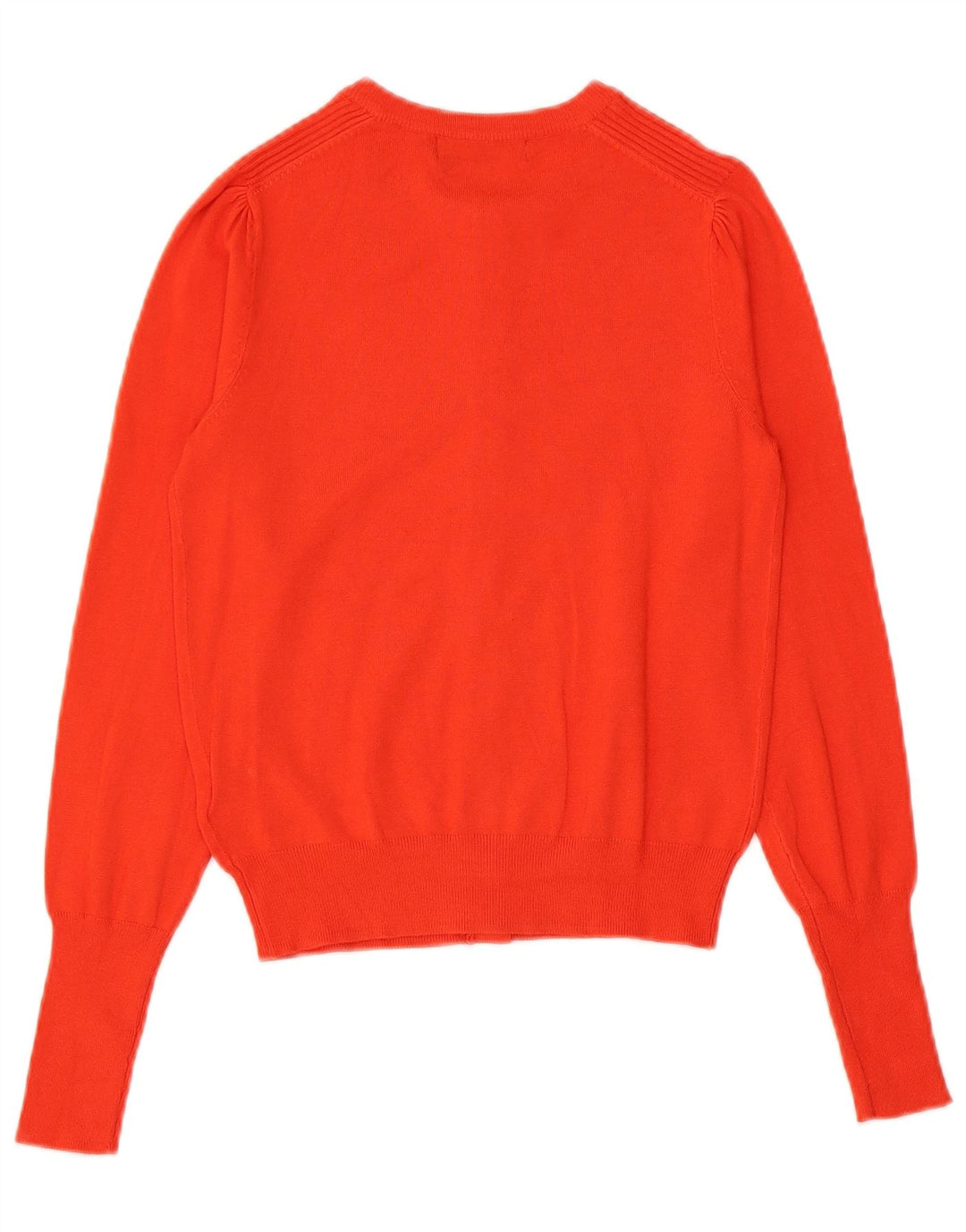 Marks & Spencer Womens Crop Cardigan Sweater UK 8 Small Orange Viscose