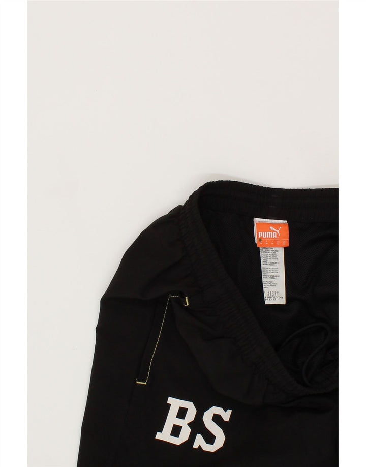 PUMA Mens Graphic Tracksuit Trousers Medium  Black Polyester Vintage Puma and Second-Hand Puma from Messina Hembry 