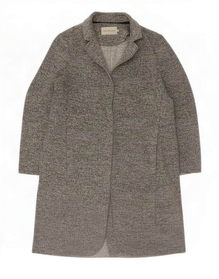 Calvin Klein Jeans Womens Overcoat UK 18 XL Grey Flecked Polyester
