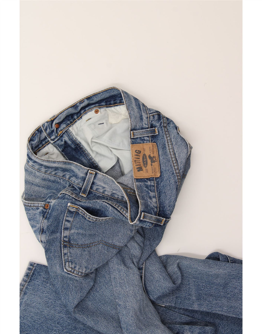 MUSTANG Mens Straight Jeans W34 L32 Blue Vintage Mustang and Second-Hand Mustang from Messina Hembry 