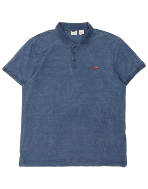 Levi's Mens Standard Fit Polo Shirt XL Blue Cotton