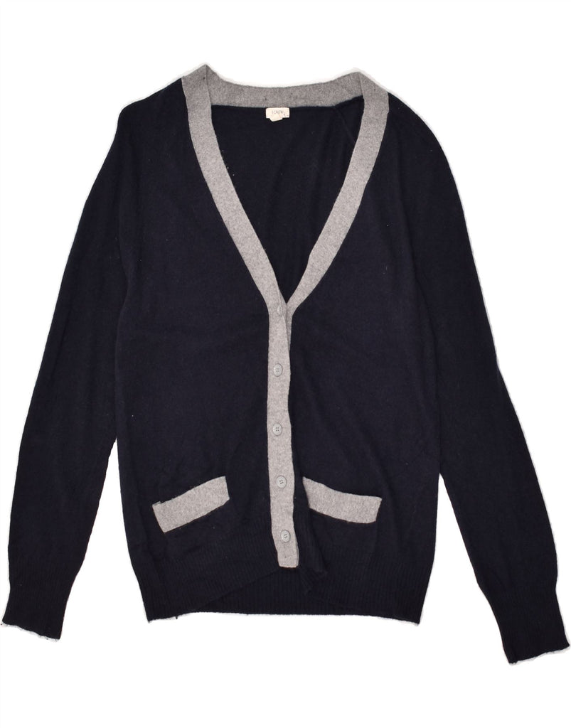 J. CREW Womens Cardigan Sweater UK 12 Medium Navy Blue Viscose | Vintage J. Crew | Thrift | Second-Hand J. Crew | Used Clothing | Messina Hembry 