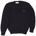 IZOD Mens V-Neck Jumper Sweater Small Navy Blue Acrylic