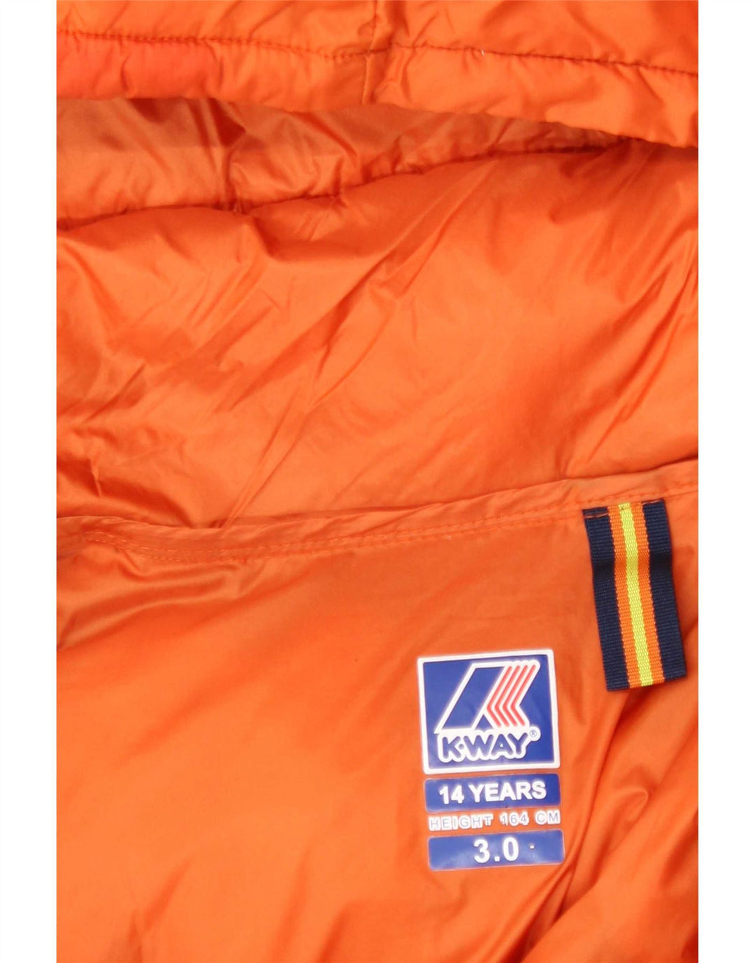 K-Way Boys Hooded Padded Jacket 13-14 Years Orange Polyester