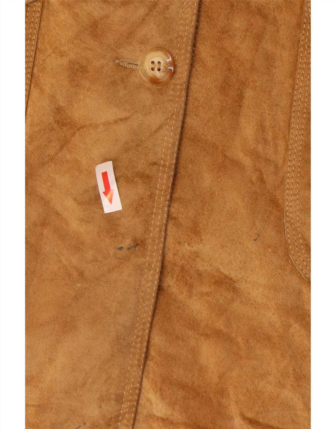 Marks & Spencer Womens Suede Overcoat UK 12 Medium Brown Leather