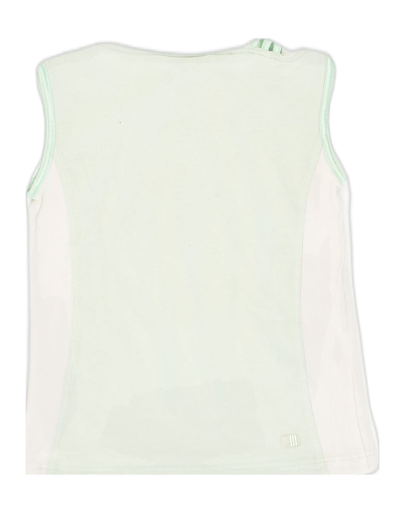 ADIDAS Girls Graphic Vest Top 13-14 Years Green Colourblock Cotton | Vintage Adidas | Thrift | Second-Hand Adidas | Used Clothing | Messina Hembry 