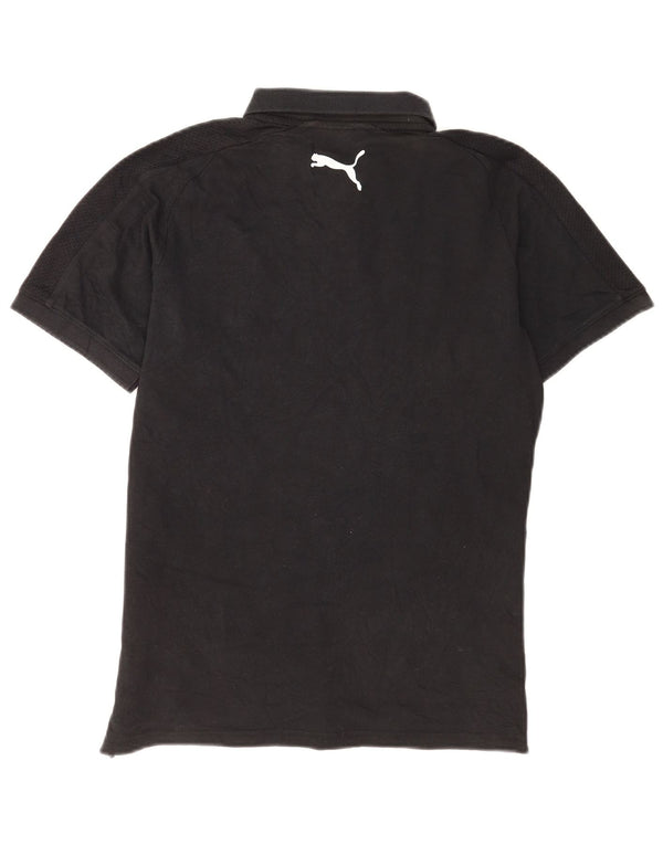 Puma Mens Polo Shirt Small Black Cotton
